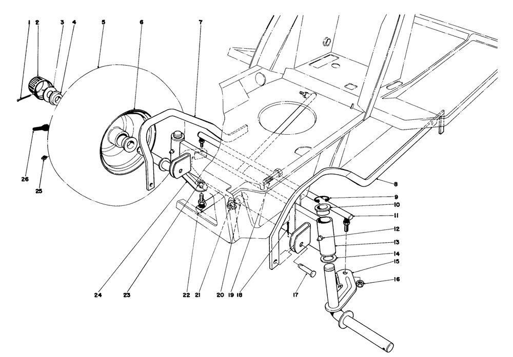 Front Axle Assembly Diagram and Parts List for 57356 2000001 - 2999999 Toro Lawn Tractor