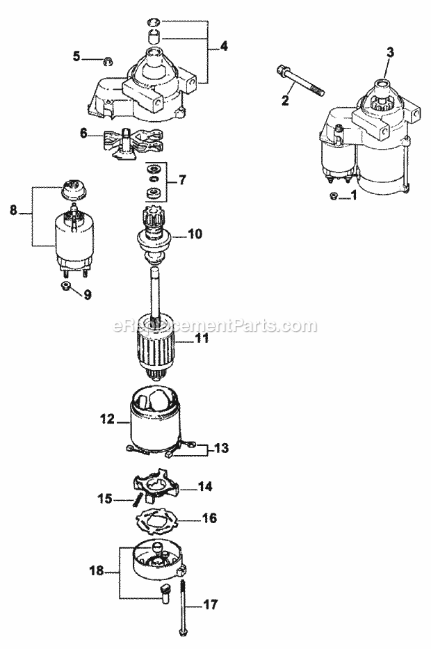 Starting System Assembly Diagram and Parts List for 74177 210000001-210999999 Toro Lawn Mower