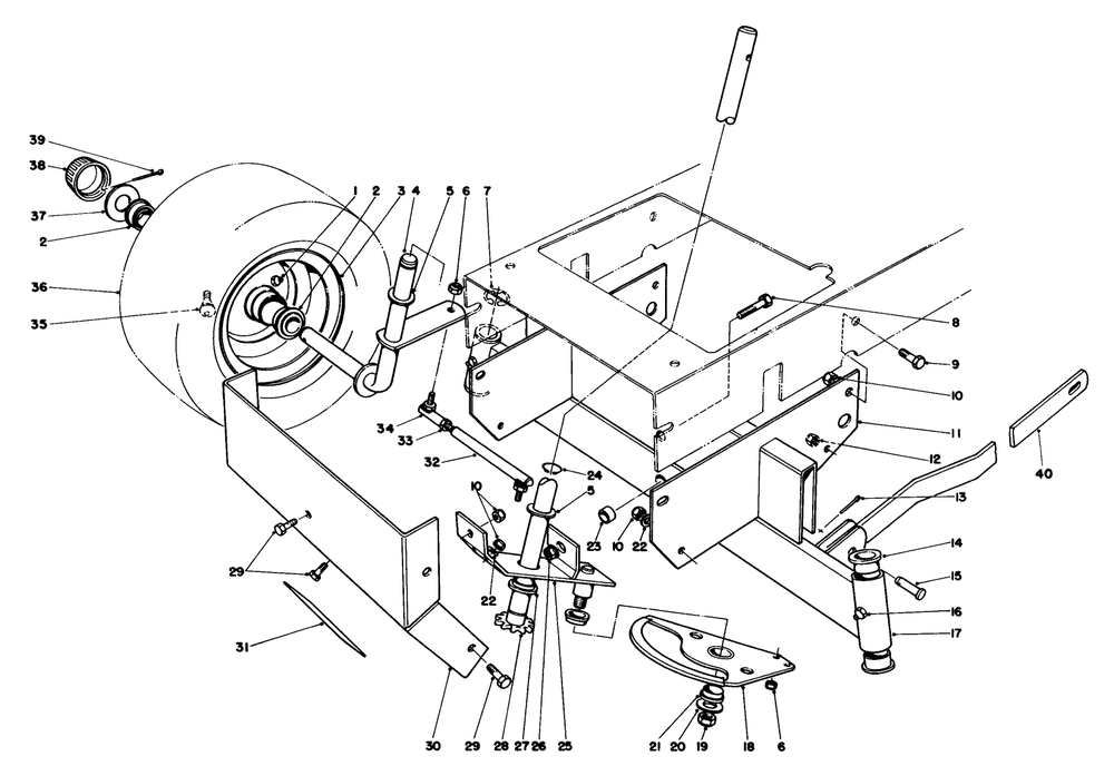 Front Axle Assembly Diagram and Parts List for 56138 5000001 - 5999999 Toro Lawn Tractor