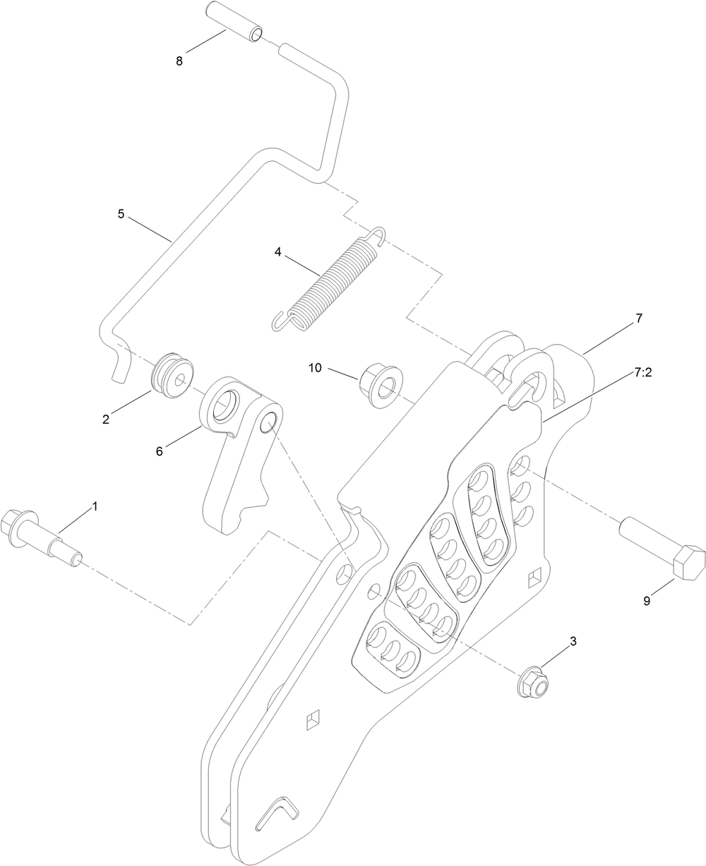 Height-Of-Cut Assembly Diagram and Parts List for 74145 (316000001-316999999)(2016) Toro Lawn Mower
