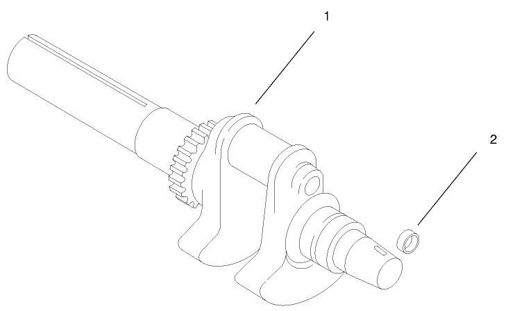 Crankshaft Diagram and Parts List for 74182 (891565-899999)(1998) Toro Lawn Tractor