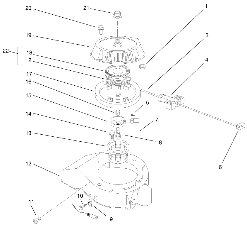 Engine Assembly (Model No. 38435) Diagram and Parts List for 38435 9900001 - 9999999 Toro Snow Blower