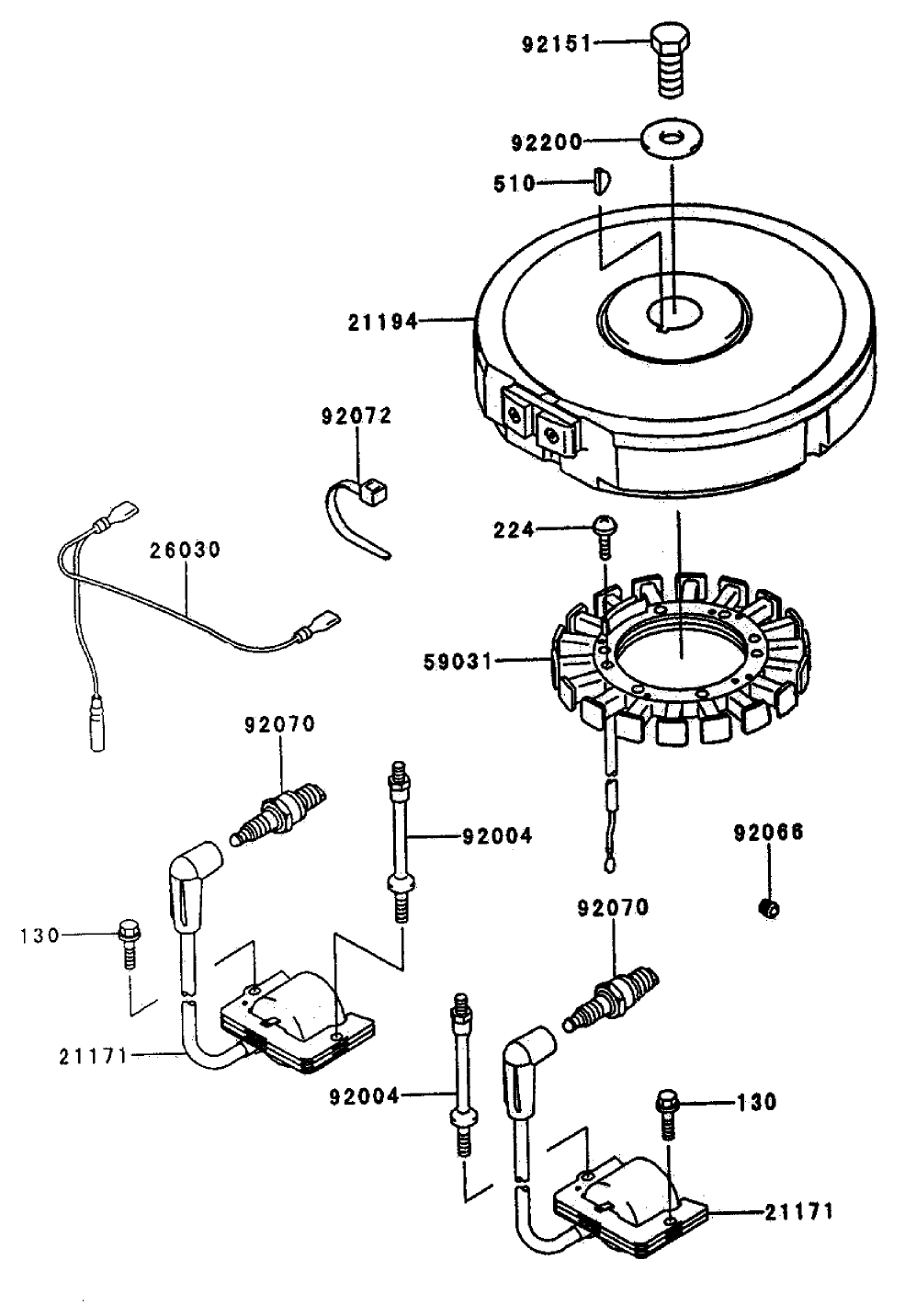 Head/Valve/Breather Assembly Diagram and Parts List for 74228 (210000001-210999999)(2001) Toro Lawn Mower
