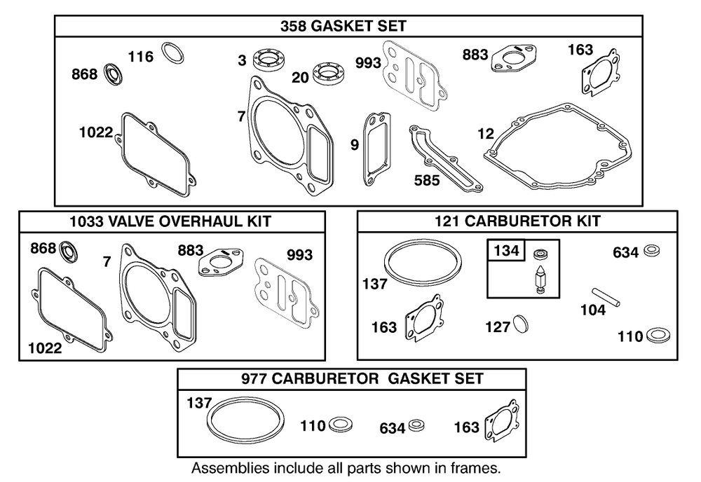 Engine Gts-200 Diagram and Parts List for 22157 9900001 - 9999999 Toro Lawn Mower