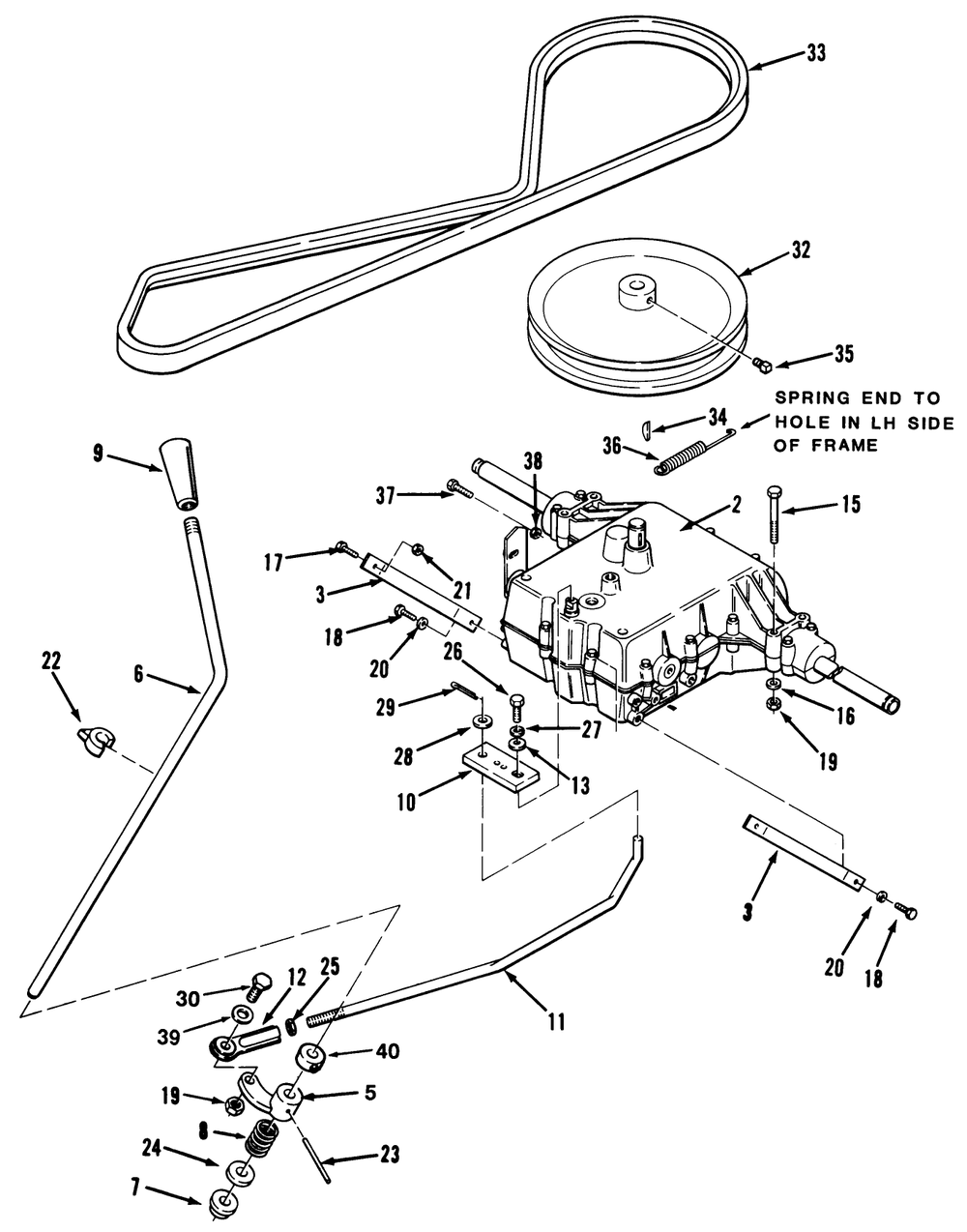 Transmission Assembly (210-5 & 212-5) Diagram and Parts List for 32-10BE02 1000001 - 1999999 Toro Lawn Tractor