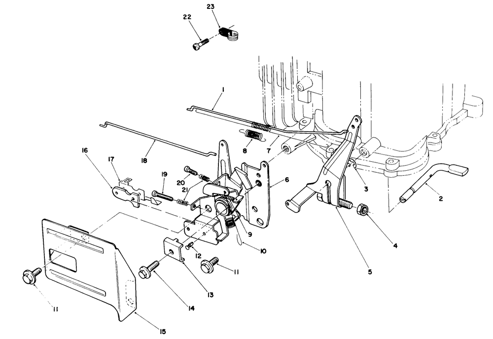 Governor Assembly (Model No. Vml0-7) Diagram and Parts List for 20921B 1000001 - 1999999 Toro Lawn Mower