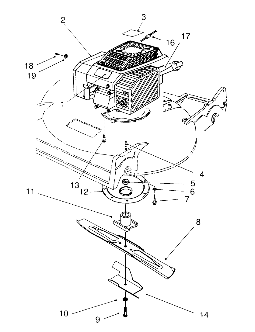 Engine Assembly Diagram and Parts List for 22145 69000001 - 69999999 Toro Lawn Mower