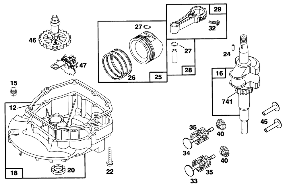 Engine Briggs & Stratton Model 12e802-0620-01 Diagram and Parts List for 21001B 6900001 - 6999999 Toro Lawn Mower
