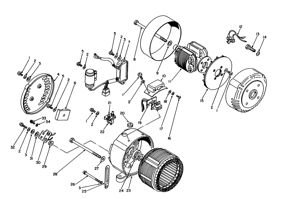 Generator Assembly Diagram and Parts List for 62012 4000001 - 4999999 Toro Generator