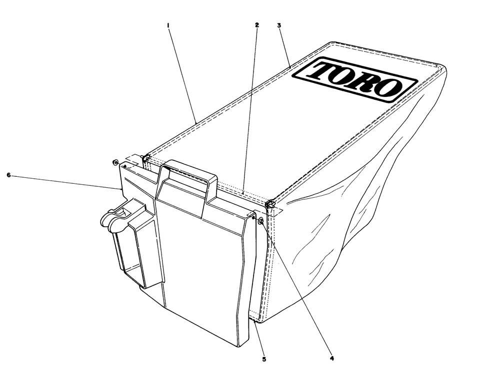 Grass Bag Assembly No. 11-9469 Diagram and Parts List for 20780C 7000001 - 7999999 Toro Lawn Mower