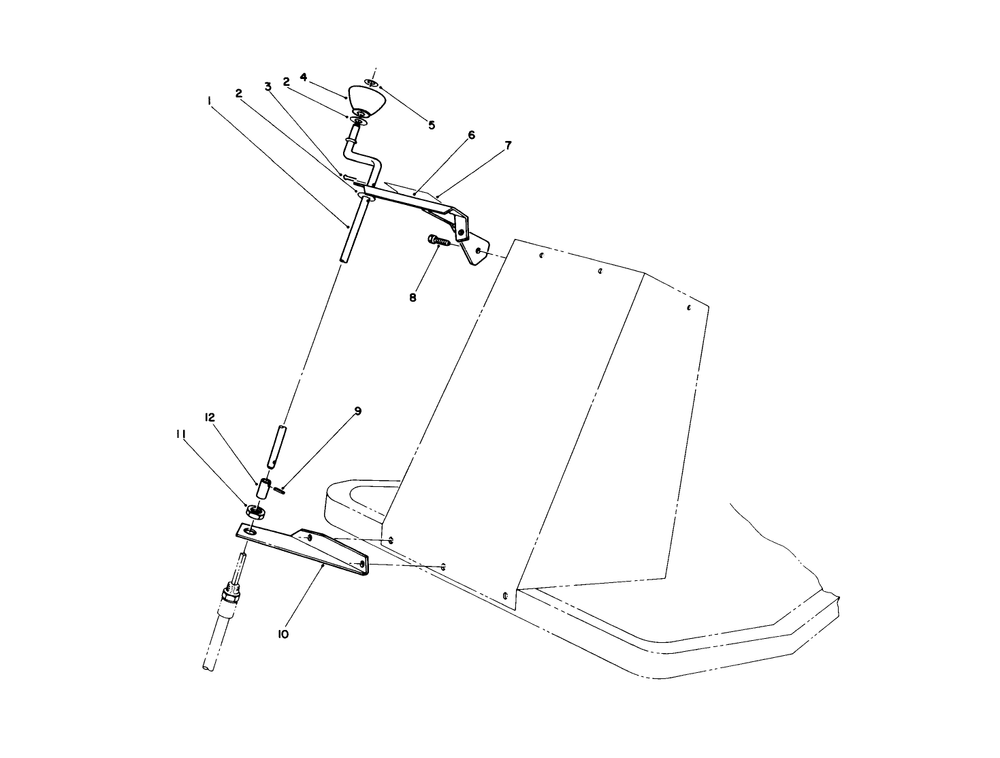 Chute Control Assembly Diagram and Parts List for 30761 800001 - 899999 Toro Snow Blower