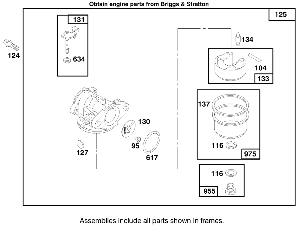 Engine Briggs & Stratton Model 12f802-0667-01 Diagram and Parts List for 20809 7900001 - 7999999 Toro Lawn Mower