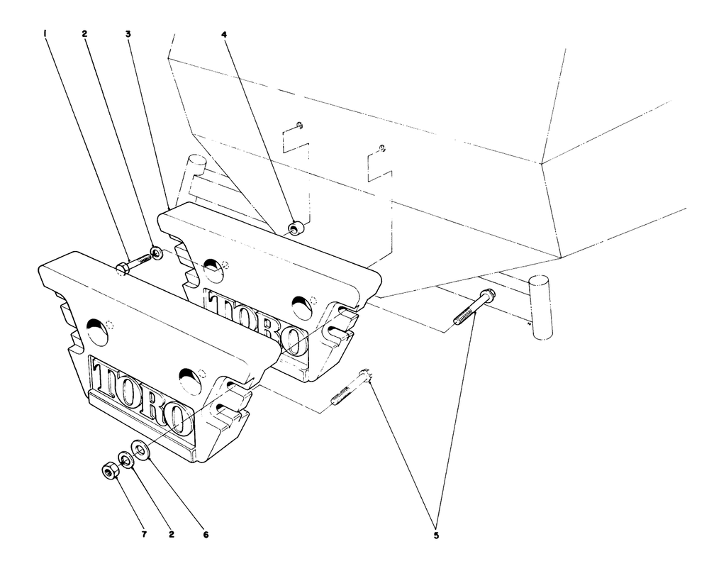 Rear Weight Kit Model No. 24-5780 (Optional) Diagram and Parts List for 30775 600001 - 699999 Toro Lawn Tractor