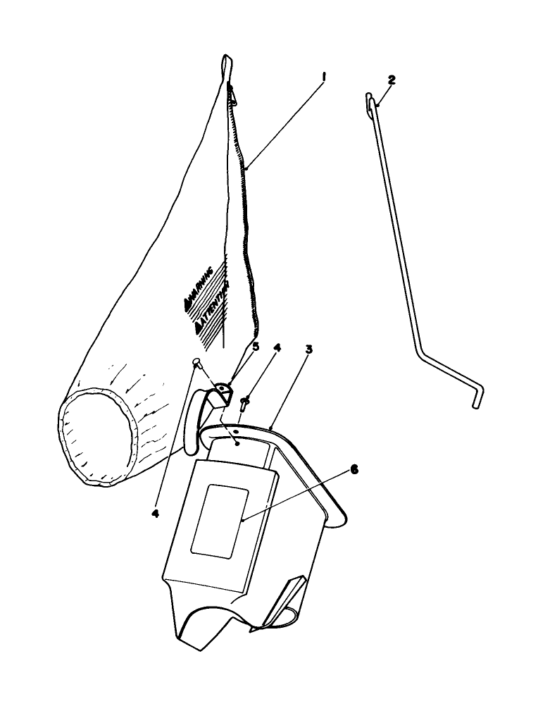 Bagging Kit No. 47-6510 (Optional) Diagram and Parts List for 16299C 6000001 - 6999999 Toro Lawn Mower