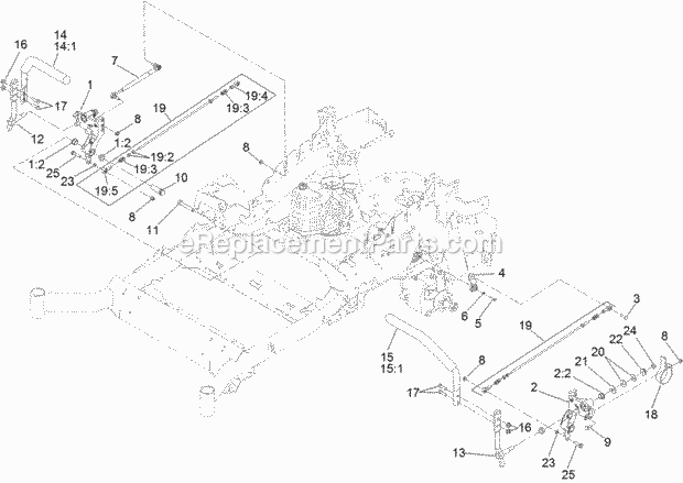 Motion Control Assembly Diagram and Parts List for 74940 313000001-313999999 Toro Lawn Mower