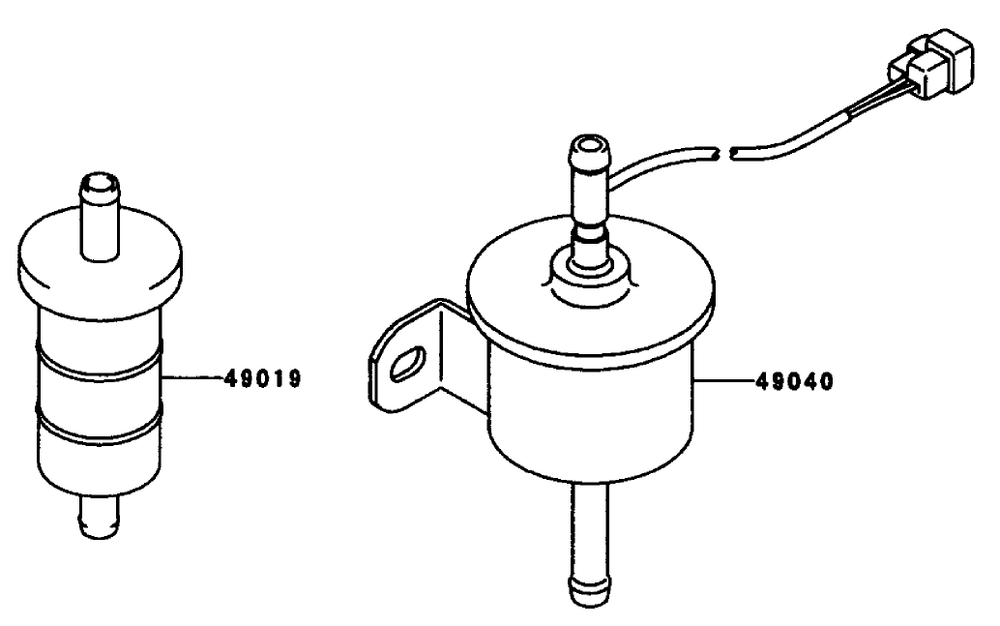 Fuel-Tank/Fuel-Valve Diagram and Parts List for 74212 (990001-991000)(1999) Toro Lawn Mower
