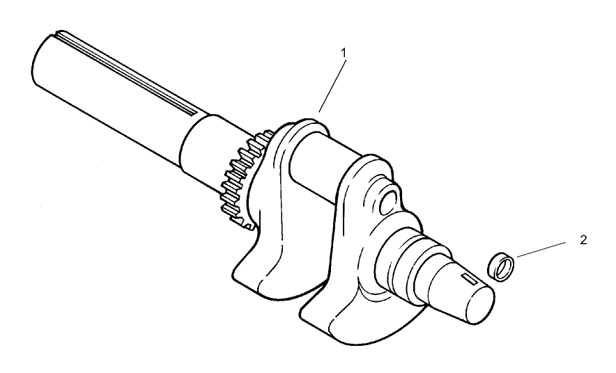 Crankshaft Assembly Diagram and Parts List for 74231 (230006001-230999999)(2003) Toro Lawn Mower