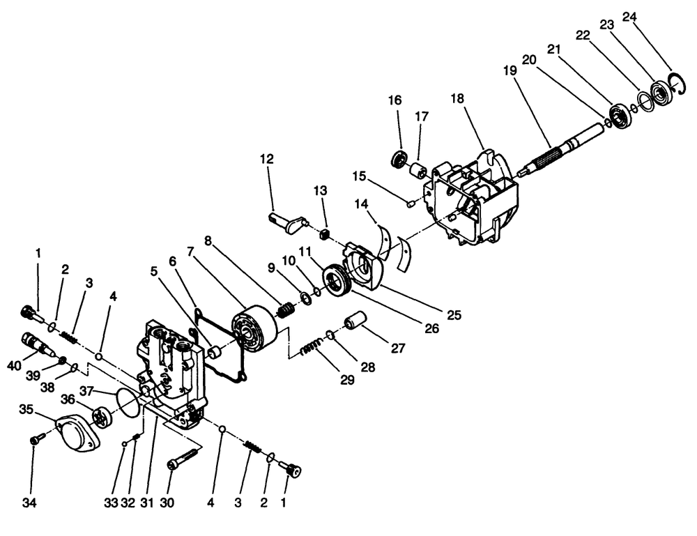 Hydraulic Pump Assembly No. 82-8220 Diagram and Parts List for 30185 10000001 - 19999999 Toro Lawn Tractor Accessories