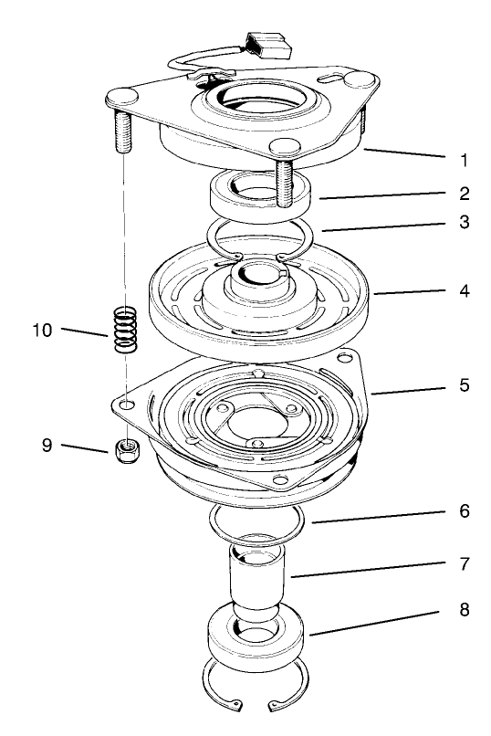 Clutch Assembly No. 54-3200 Diagram and Parts List for 30187 790001 - 795000 Toro Lawn Tractor Accessories