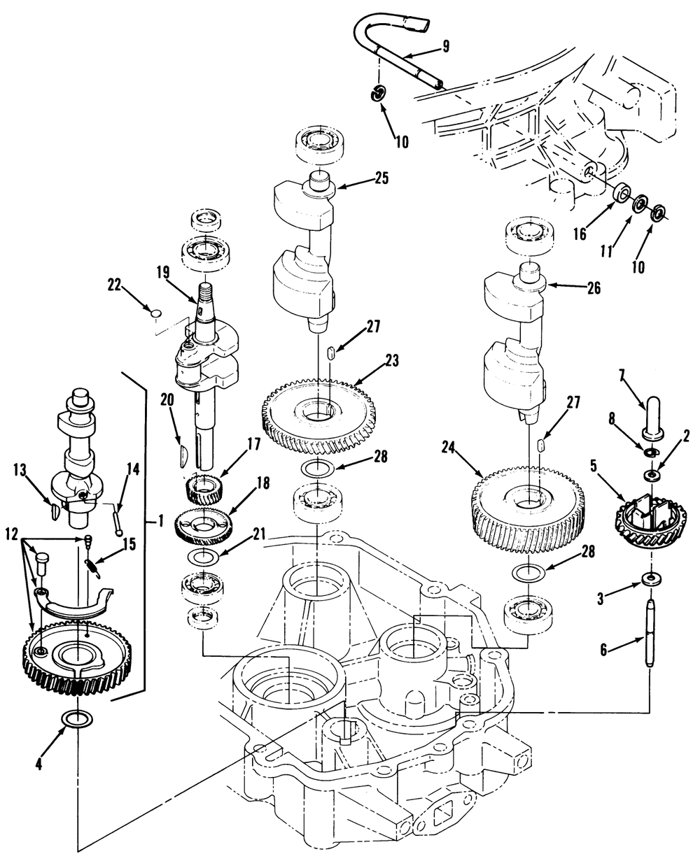 Crankshaft & Camshaft-612-Z Diagram and Parts List for Y1-12OE01  Toro Lawn Tractor