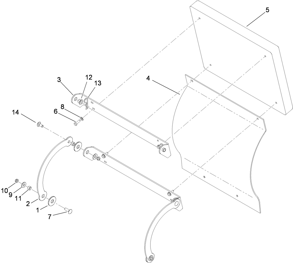 Cushion Assembly Diagram and Parts List for 74558 (290000001-290000209)(2009) Toro Lawn Mower
