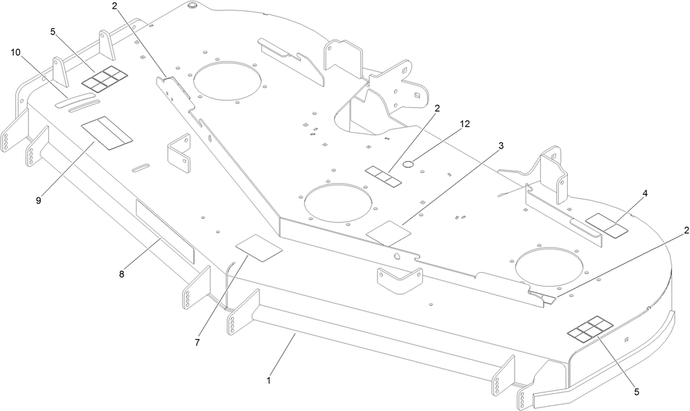 Deck Decal Assembly Diagram and Parts List for 74961 402100000-403319924 Toro Lawn Mower