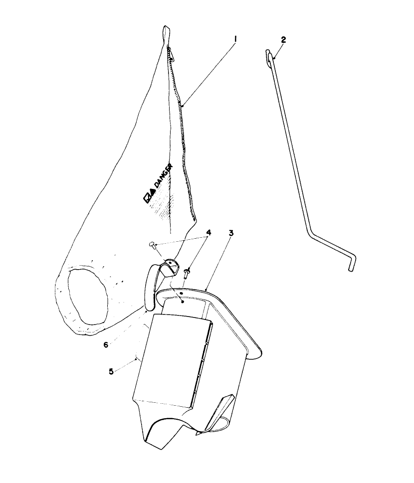 Bagging Kit No. 47-6510 (Optional) Diagram and Parts List for 16212 5000001 - 5999999 Toro Lawn Mower