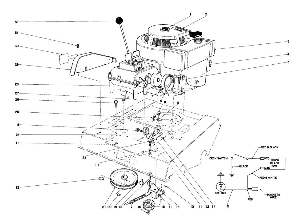 Engine Assembly Diagram and Parts List for 56108 3000001 - 3999999 Toro Lawn Tractor Accessories