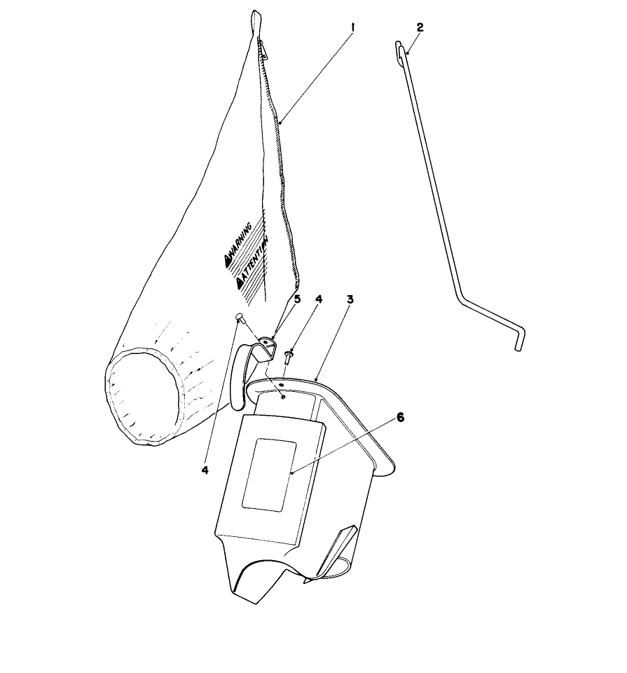 Bagging Kit No. 36-8380 (Optional) Diagram and Parts List for 16155 9000001 - 9999999 Toro Lawn Mower