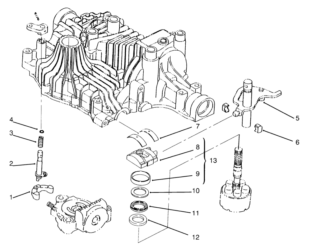 Range Shift Tuff Torq Transmission K61 (Toro) Diagram and Parts List for 72084 6900001 - 6999999 Toro Lawn Tractor