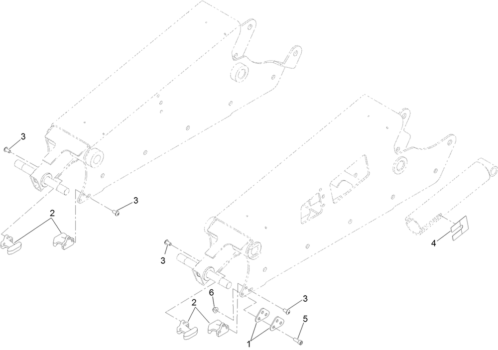 Wear Block Assembly No. 136-5821 Diagram and Parts List for 136-5821  Toro Lawn Tractor Accessories