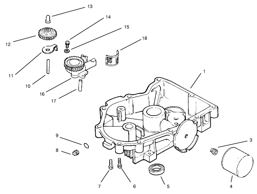Oil/Pan Lubrication Diagram and Parts List for 30192 790001 - 799999 Toro Lawn Tractor Accessories