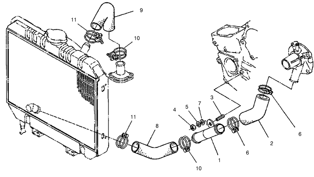 Water Pipe Assembly Diagram and Parts List for 22302 990001 - 999999 Toro Lawn Tractor Accessories
