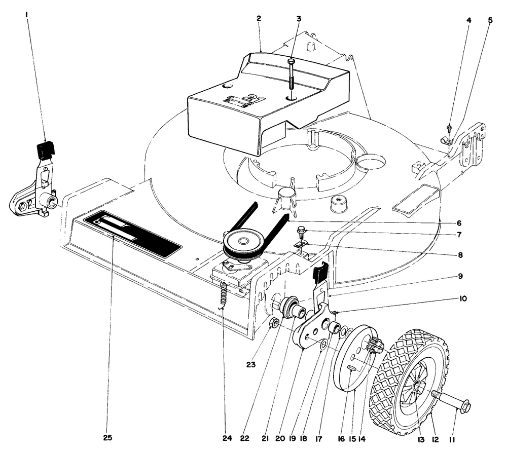 Front Wheel & Pivot Arm Assembly Diagram and Parts List for 20771 3000001 - 3999999 Toro Lawn Mower