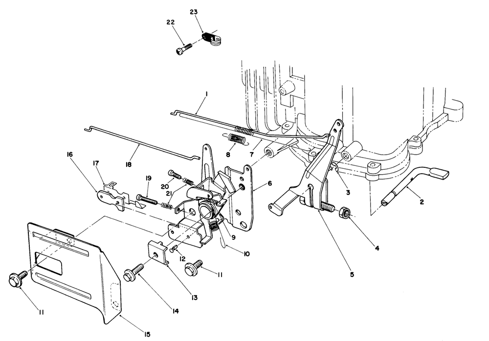 Governor Assembly (Engine No. Vml0-5) Diagram and Parts List for 26625B 1000001 - 1999999 Toro Lawn Mower
