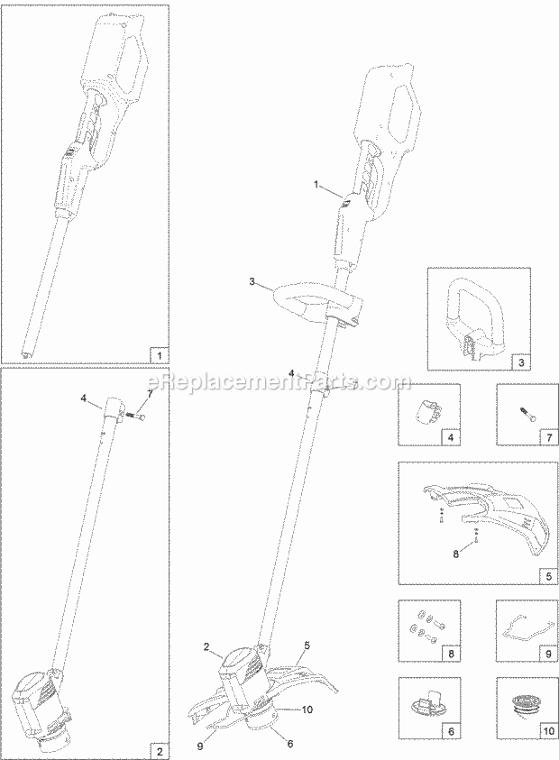 13in Cordless Dual-Line Trimmer Assembly Diagram and Parts List for 51020T 314000001-314999999 Toro Trimmer