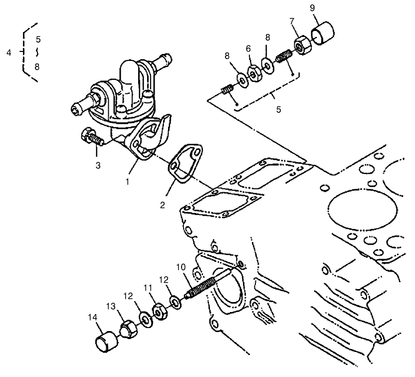 Fuel Pump Assembly Diagram and Parts List for 22302 990001 - 999999 Toro Lawn Tractor Accessories