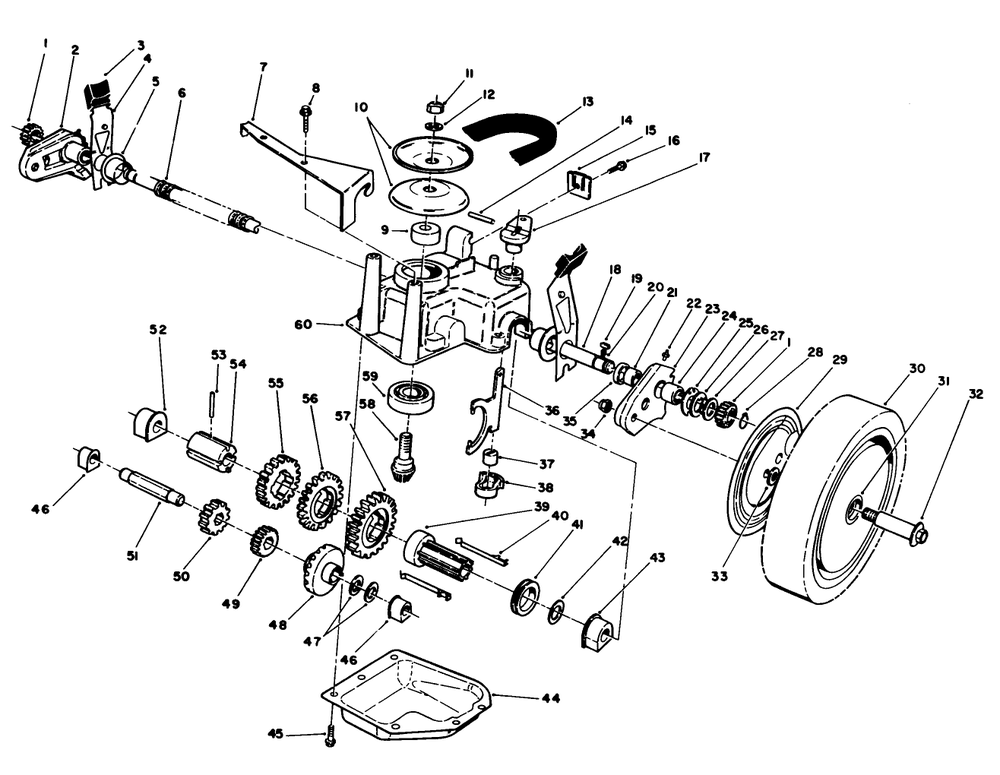 Gear Case Assembly (Continued) (Used On Units With Serial No. 7050000 & Up) Diagram and Parts List for 20620 7000001 - 7999999 Toro Lawn Mower