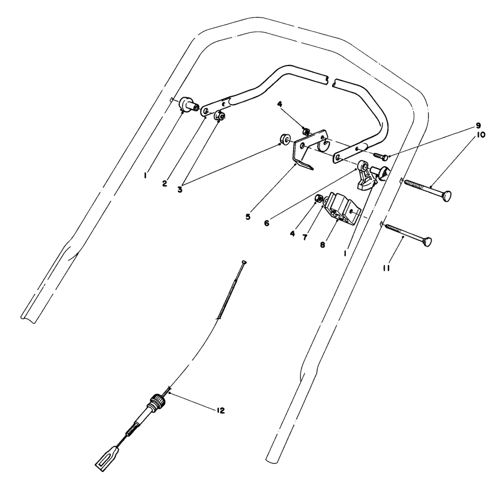 Traction Control Assembly Diagram and Parts List for 20718C 5000001 - 5999999 Toro Lawn Mower