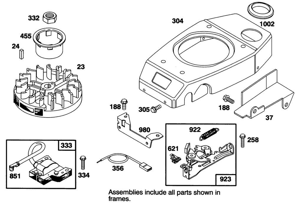 Engine Gts 150 Diagram and Parts List for 26630BC 5900001 - 5999999 Toro Lawn Mower