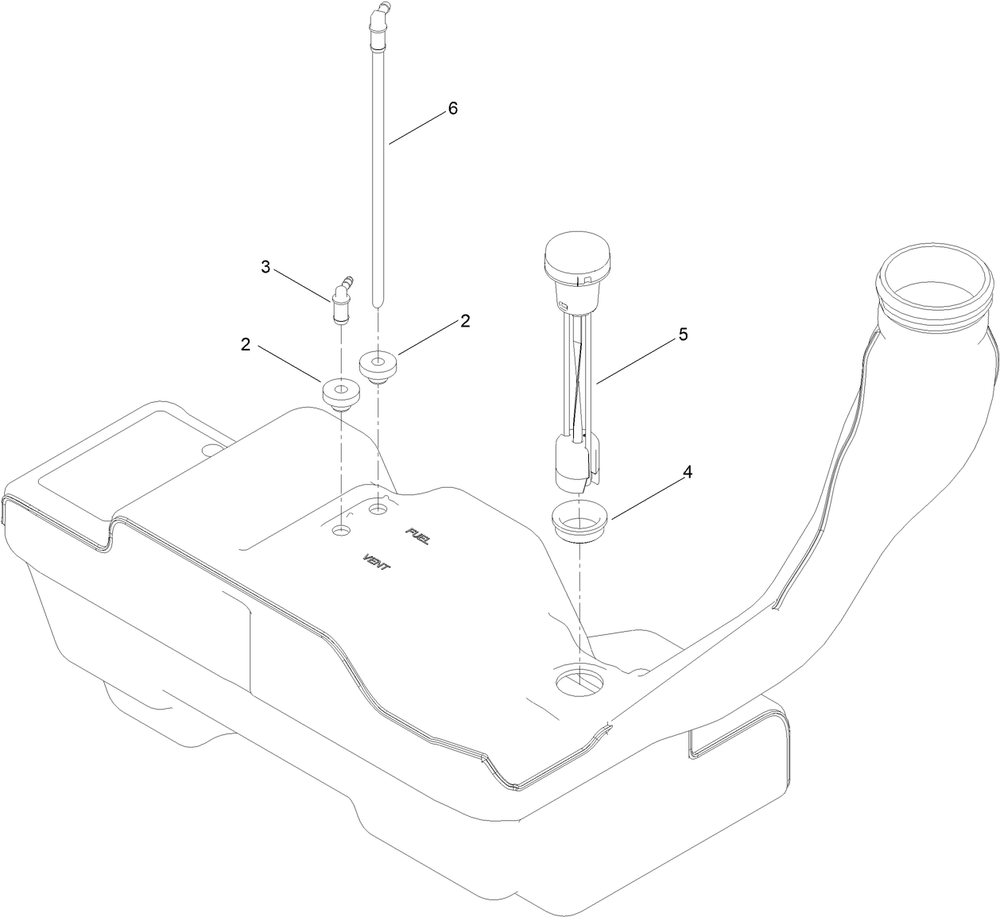 Fuel Tank Assembly No. 144-5303 Diagram and Parts List for 75306 412300000 - 999999999 Toro Lawn Tractor