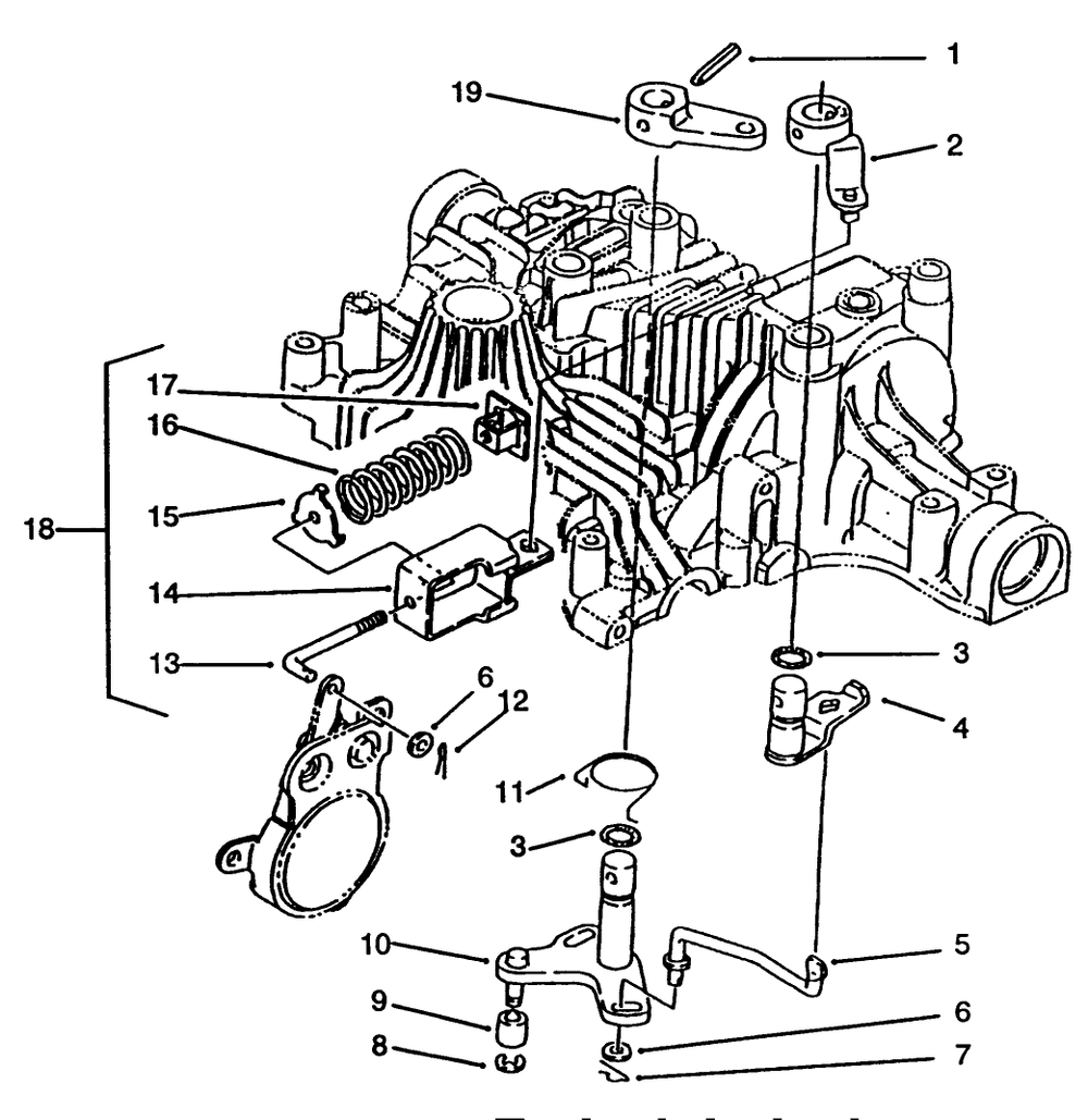 Brake Interlock Diagram and Parts List for 72063 4900001 - 4999999 Toro Lawn Tractor