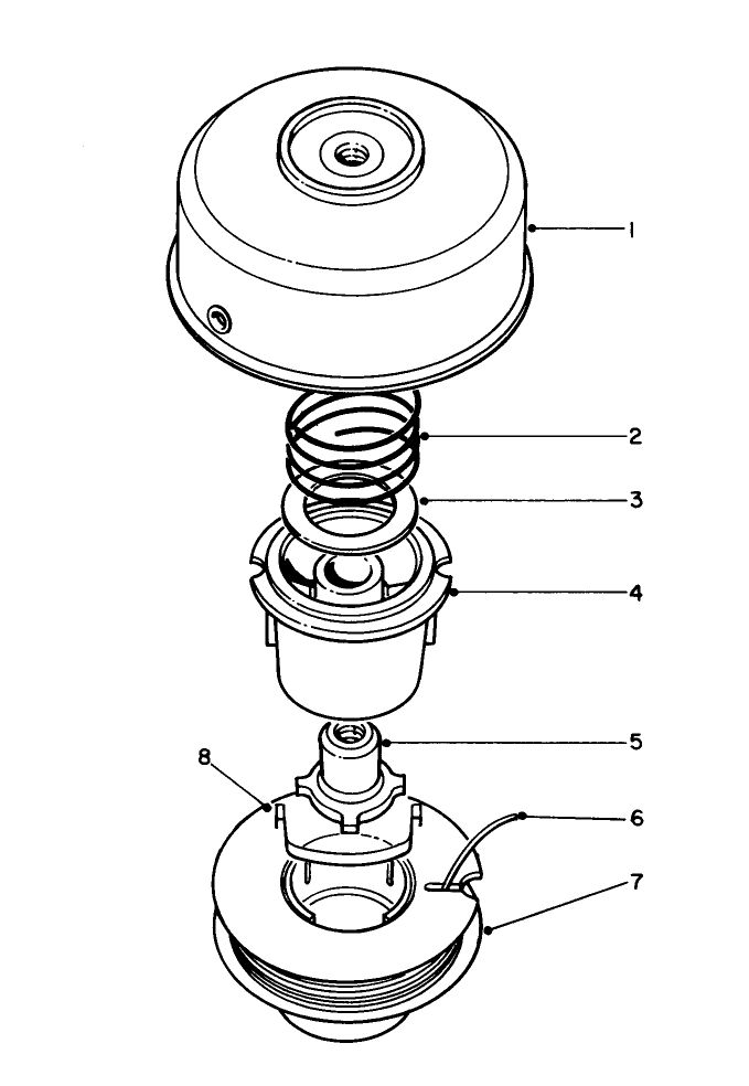 Single Line Bump Feed Cutter Head (Optional) Diagram and Parts List for 51675 2000001 - 2999999 Toro Trimmer