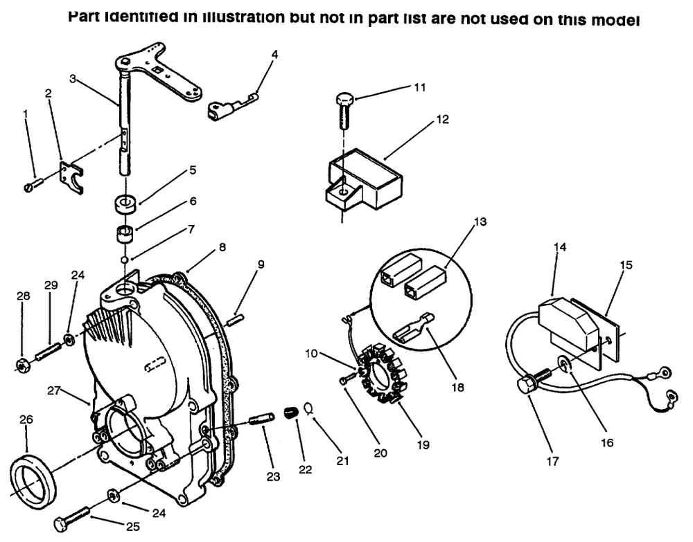 Gear Case & Ignition Controls Diagram and Parts List for 73502 6900001 - 6999999 Toro Lawn Tractor