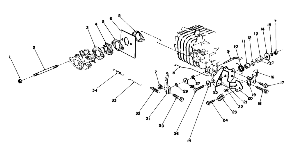 Governor Assembly Diagram and Parts List for 20584 4000001 - 4999999 Toro Lawn Mower