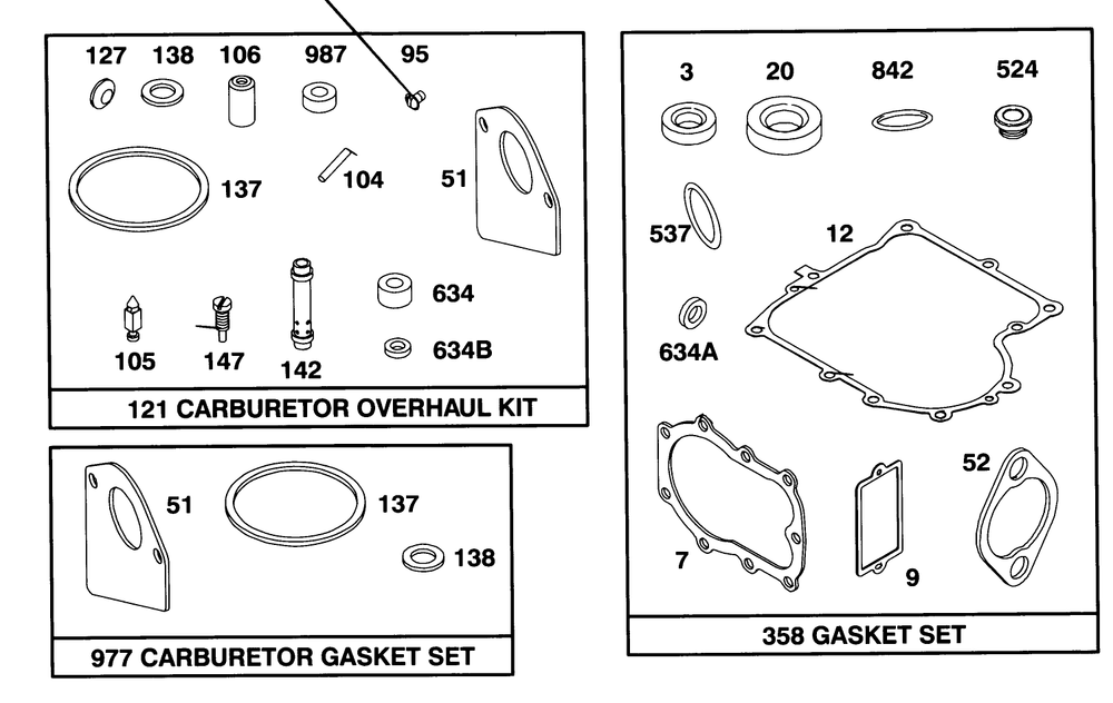Engine Briggs & Stratton Model 283707-0156-01 Diagram and Parts List for 71200 3900001 - 3999999 Toro Lawn Tractor