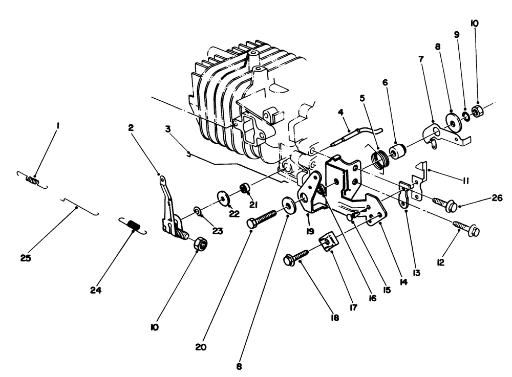 Governor Assembly (Model No. 47pm1-6) Diagram and Parts List for 20916B 2000001 - 2999999 Toro Lawn Mower