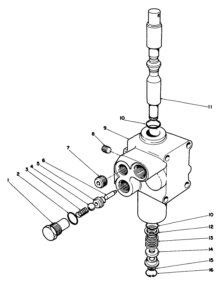 Valve Assembly No. 43-1700 Diagram and Parts List for 30798 0000001 - 0999999 Toro Lawn Tractor