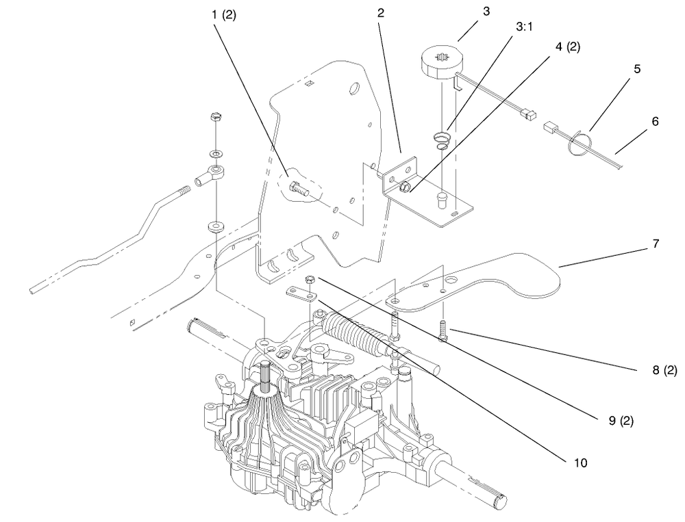 Cruise Control Diagram and Parts List for 72104 7900001 - 7999999 Toro Lawn Tractor