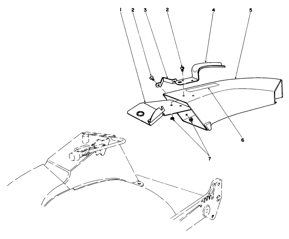 Side Discharge Chute Model No. 59108 (Optional) Diagram and Parts List for 20700 2000001 - 2999999 Toro Lawn Mower